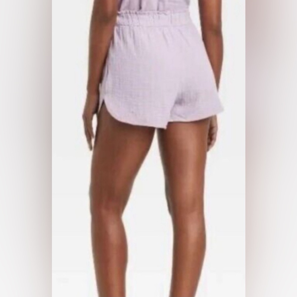 Universal Thread Shorts XL Purple NWT Easy Pull On Crinkle Gauze High Rise - Picture 3 of 9